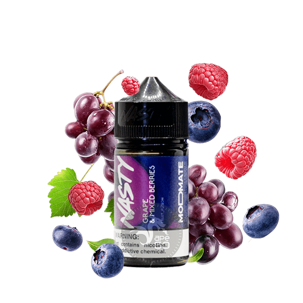 خرید جویس انگور بلوبری تمشک نستی (60میل) NASTY MODMATE GRAPE MIX BERRIES