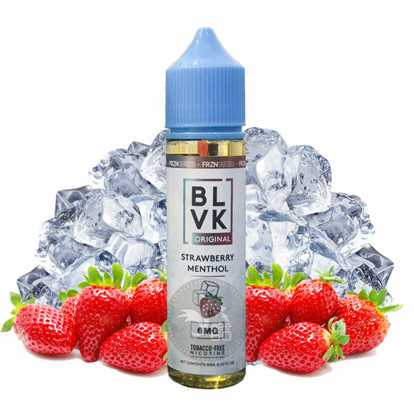خرید جویس توت فرنگی یخ بی ال وی کی (60میل) BLVK STRAWBERRY MENTHOL
