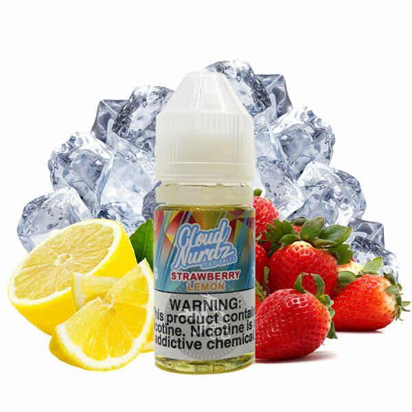 خرید سالت توت فرنگی لیمو یخ (30میل) CLOUD NURDZ ICED STRAWBERRY LEMON