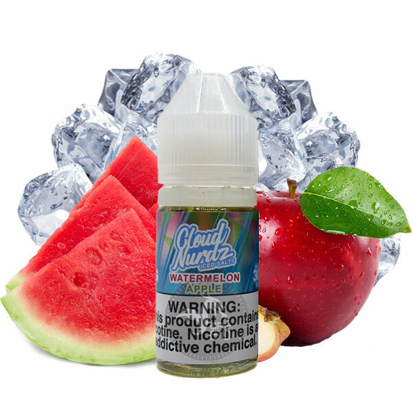 خرید سالت سیب هندوانه یخ (30میل) CLOUD NURDZ ICED WATERMELON APPLE