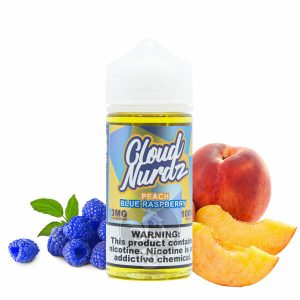 خرید جویس هلو تمشک کلود نوردز (100میل) CLOUD NURDZ PEACH BLUE RASPBERRY