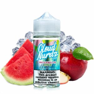 خرید جویس هندوانه سیب یخ کلود نوردز (100میل) CLOUD NURDZ WATERMELON APPLE ICED