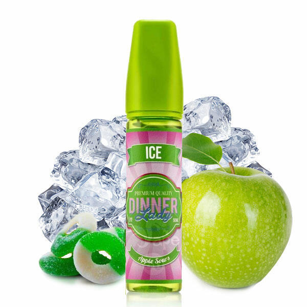 خرید جویس پاستیل سیب یخ (60میل) DINNER LADY APPLE SOURS ICE