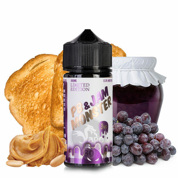 خرید جویس مربای انگور و کره بادام زمینی مانستر (100 میل) PB-JAM MONSTER GRAPE