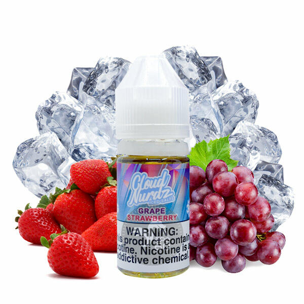 خرید سالت انگور توت فرنگی یخ (30میل) CLOUD NURDZ ICED GRAPE STRAWBERRY