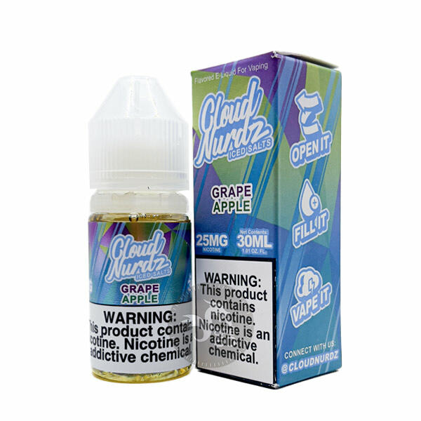 خرید سالت انگور سیب یخ (30میل) CLOUD NURDZ ICED GRAPE APPLE