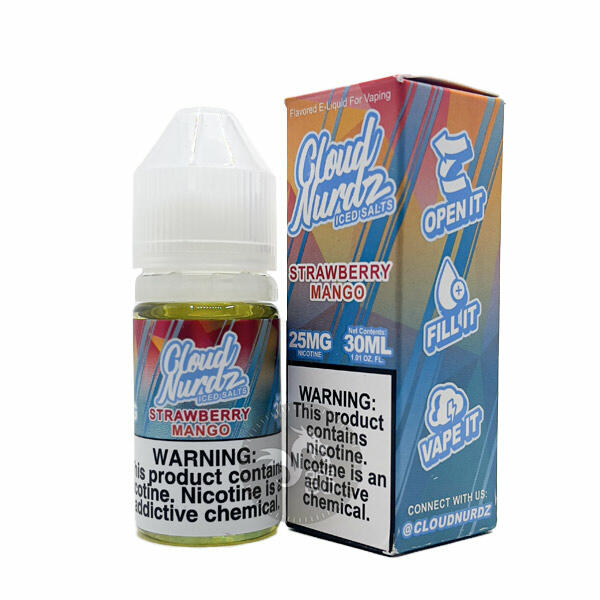 خرید سالت توت فرنگی انبه یخ (30میل) CLOUD NURDZ ICED STRAWBERRY MANGO