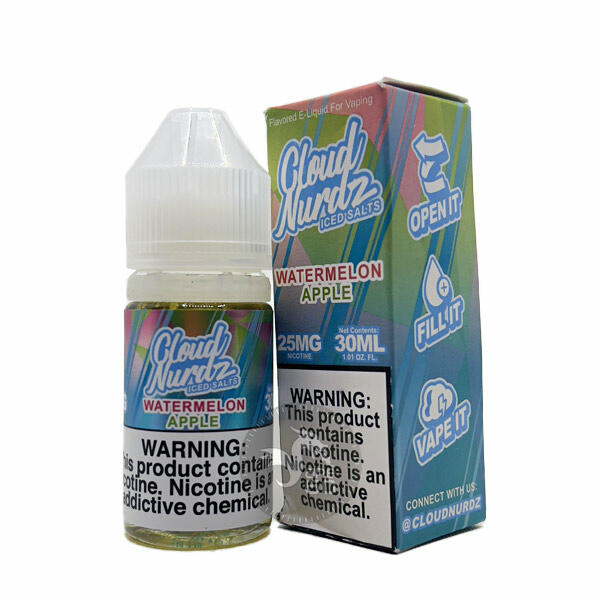خرید سالت سیب هندوانه یخ (30میل) CLOUD NURDZ ICED WATERMELON APPLE