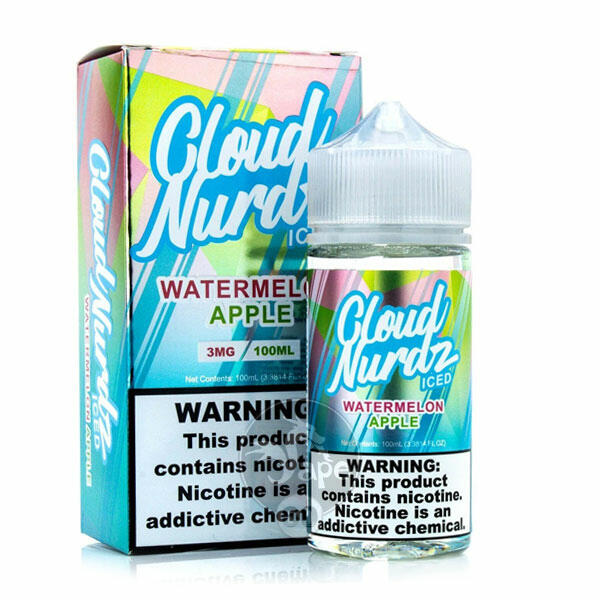 خرید جویس هندوانه سیب یخ کلود نوردز (100میل) CLOUD NURDZ WATERMELON APPLE ICED