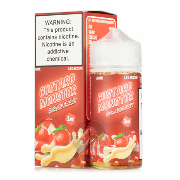 خرید جویس توت فرنگی کاستارد (100میل) CS MONSTER STRAWBERRY
