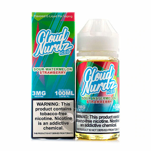خرید جویس هندوانه توت فرنگی یخ (100میل) Cloud Nurdz Iced Sour Watermelon Strawberry
