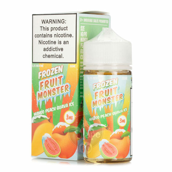 خرید جویس انبه هلو یخ (100میل) FRZ MONSTER MANGO PEACH GUAVA ICE
