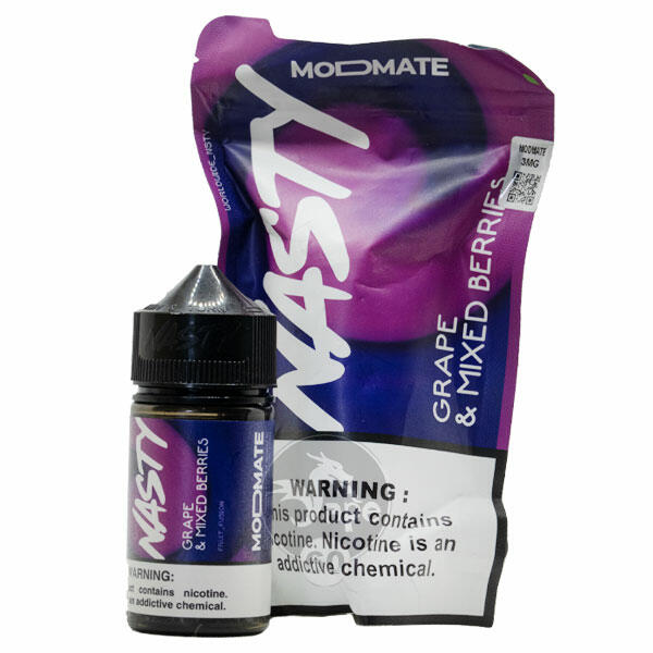 خرید جویس انگور بلوبری تمشک نستی (60میل) NASTY MODMATE GRAPE MIX BERRIES
