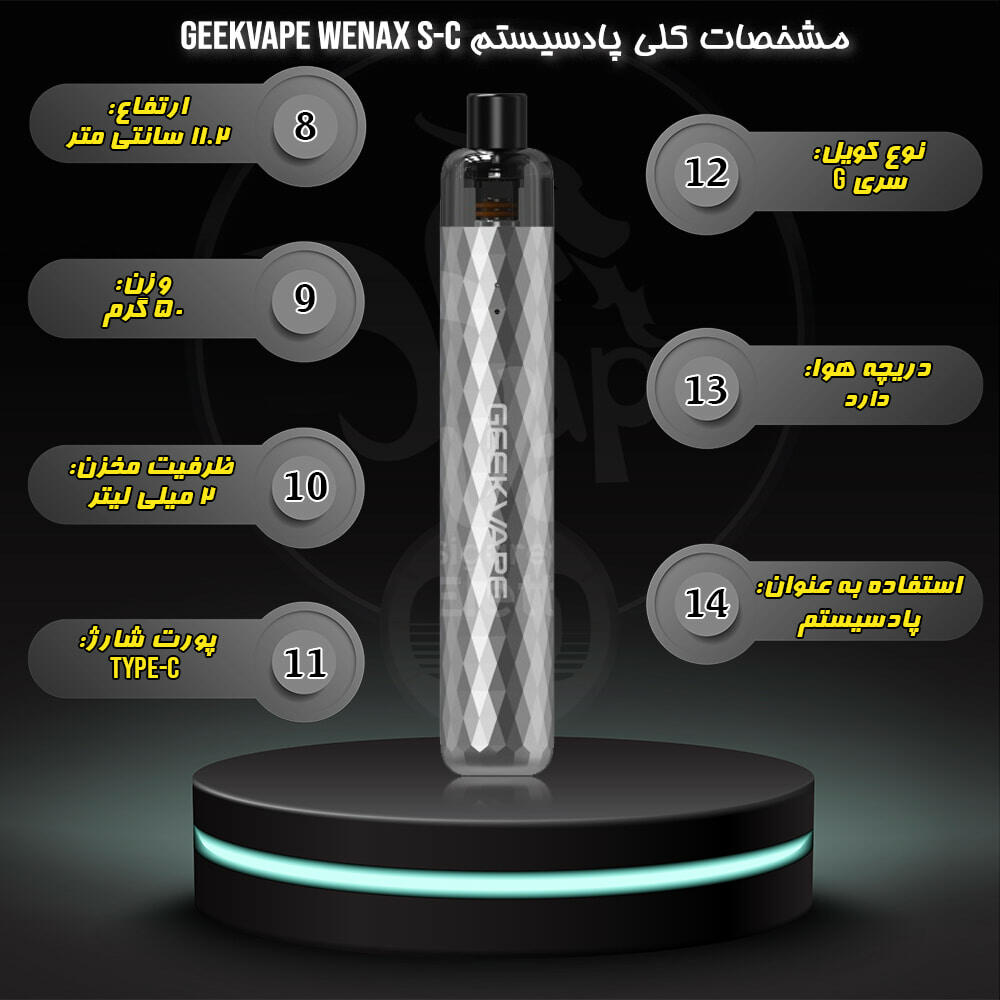 خرید پاد سیستم ونکس اس سی گیک ویپ GEEKVAPE WENAX S-C