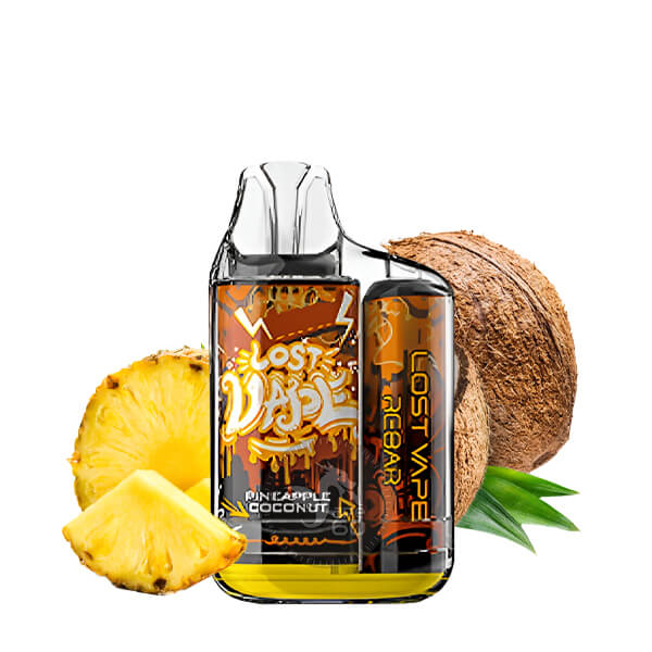 پاد یک بار مصرف ریبار 4000 لاست ویپ 4000 LOST VAPE REBAR خرید پاد یک بار مصرف ریبار 4000 لاست ویپ 4000 LOST VAPE REBAR طعم Pineapple Coconut