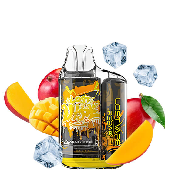 پاد یک بار مصرف ریبار 4000 لاست ویپ 4000 LOST VAPE REBAR خرید پاد یک بار مصرف ریبار 4000 لاست ویپ 4000 LOST VAPE REBAR طعم MANGO ICE