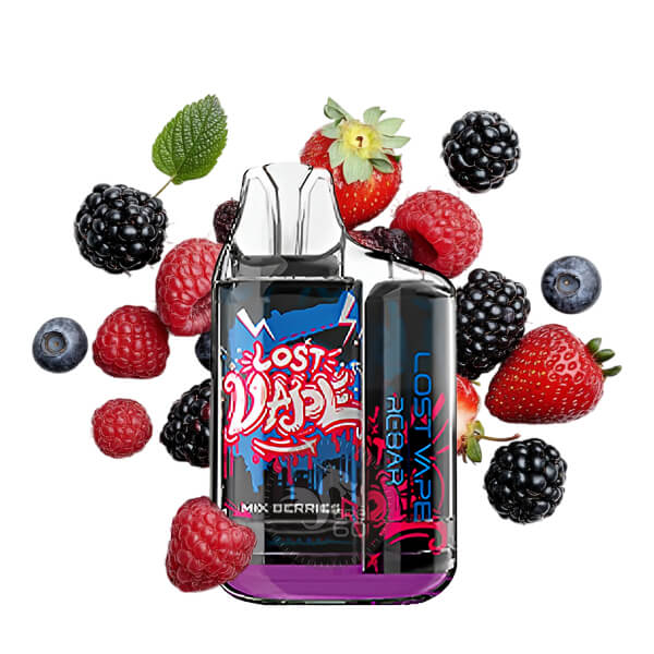 پاد یک بار مصرف ریبار 4000 لاست ویپ 4000 LOST VAPE REBAR خرید پاد یک بار مصرف ریبار 4000 لاست ویپ 4000 LOST VAPE REBAR طعم mix berry