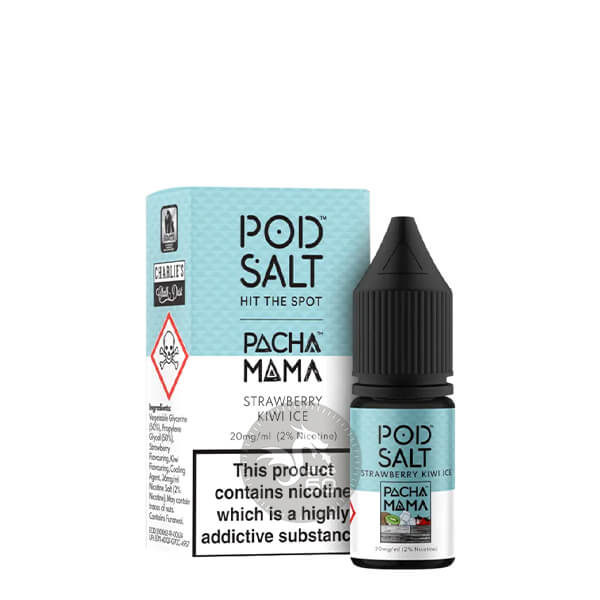 خرید سالت های 10میل پاد سالت (سری فیوژن) در طعم های مختلف POD SALT FUSION 10ML طعم Charlies Chalk Dust Pacha Mama (Strawberry Kiwi Ice)