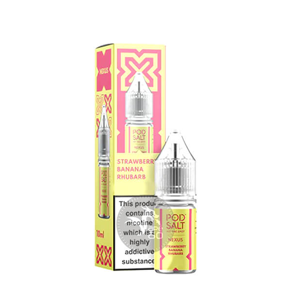 خرید سالت های 10میل پاد سالت (سری نکسوس) در طعم‌های مختلف POD SALT NEXUS 10ML طعم Strawberry Banana Rhubarb