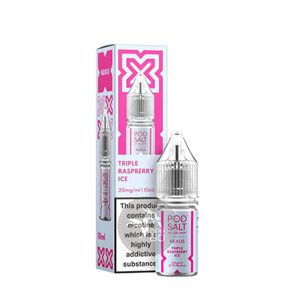 خرید سالت های 10میل پاد سالت (سری نکسوس) در طعم‌های مختلف POD SALT NEXUS 10ML طعم Triple Raspberry Ice