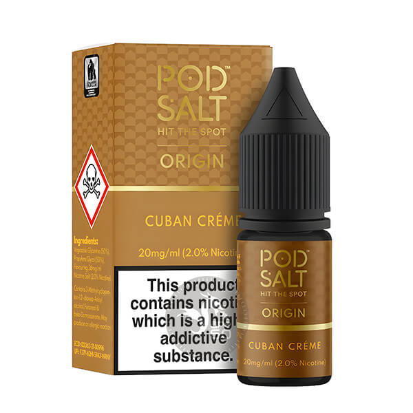 خرید سالت های 10میل پاد سالت (سری اوریجین) در طعم های مختلف POD SALT ORIGIN 10ML طعم Cuban Creme