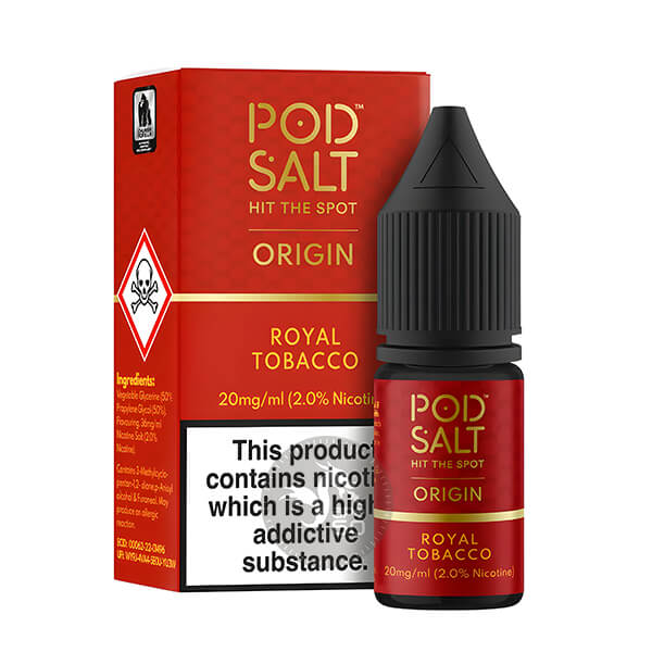خرید سالت های 10میل پاد سالت (سری اوریجین) در طعم های مختلف POD SALT ORIGIN 10ML طعم Royal Tobacco