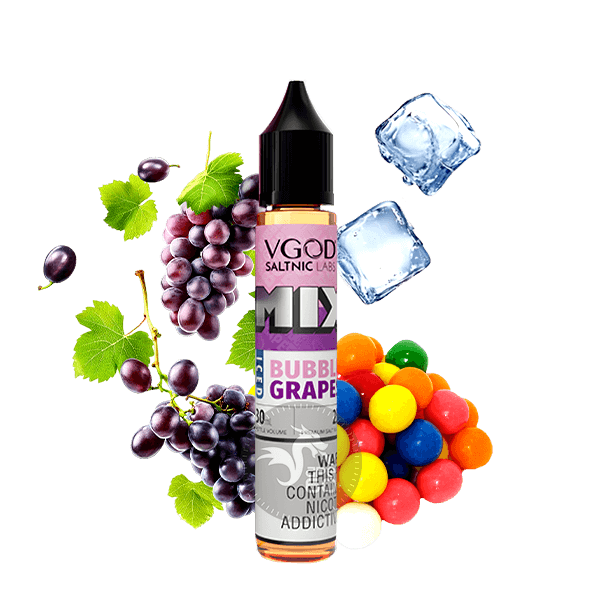 خرید سالت آدامس انگور یخ ویگاد (30میل) VGOD MIX ICED BUBBLE GRAPES