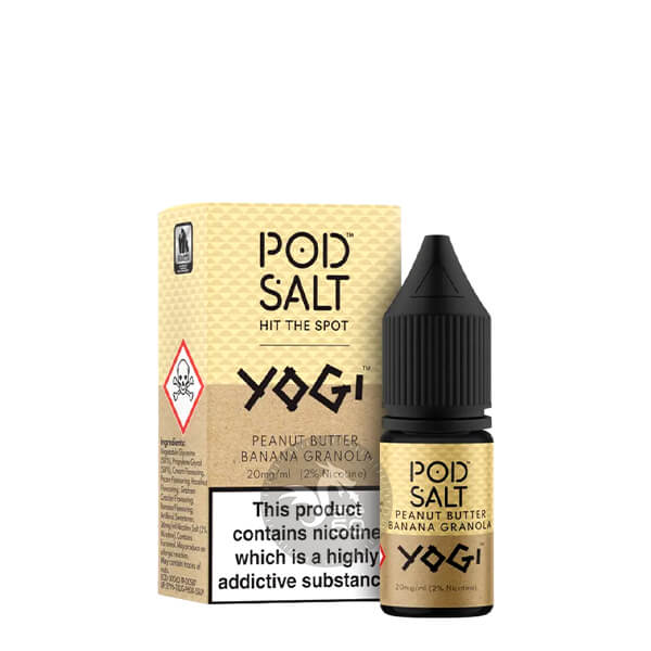 خرید سالت های 10میل پاد سالت (سری فیوژن) در طعم های مختلف POD SALT FUSION 10ML طعم Yogi (Peanut Butter Banana Granola)