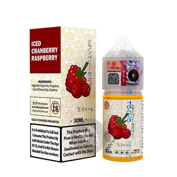 خرید سالت زغال اخته تمشک یخ توکیو (30میل) TOKYO ICED CRANBERRY RASPBERRY