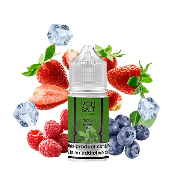 خرید سالت توت فرنگی لیمو یخ پاد سالت (30میل) POD SALT NEXUS BERRY LIME ICE