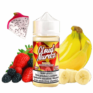 خرید جویس موز دراگون فروت تمشک کلود نوردز (100میل) CLOUD NURDZ BANANA DRAGON BERRY