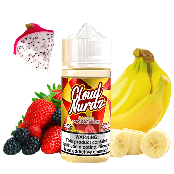 خرید جویس موز دراگون فروت تمشک کلود نوردز (100میل) CLOUD NURDZ BANANA DRAGON BERRY