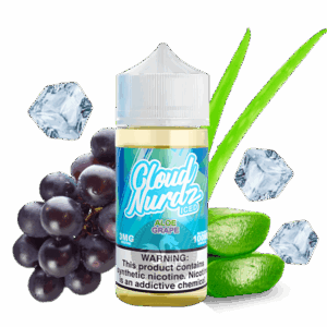 خرید جویس آلوئه ورا انگور یخ کلود نوردز (100میل) CLOUD NURDZ ICED ALOE GRAPE