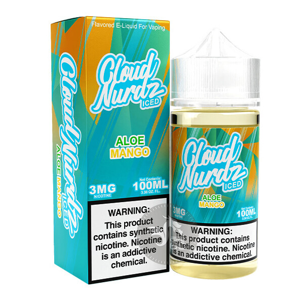 خرید جویس آلوئه‌ورا انبه یخ کلود نوردز (100میل) CLOUD NURDZ ICED ALOE MANGO