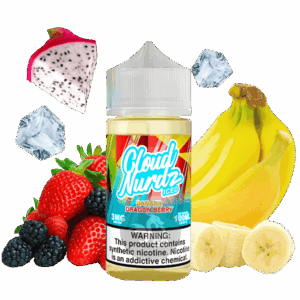 خرید جویس موز دراگون فروت یخ کلود نوردز (100میل) CLOUD NURDZ ICED BANANA DRAGON BERRY