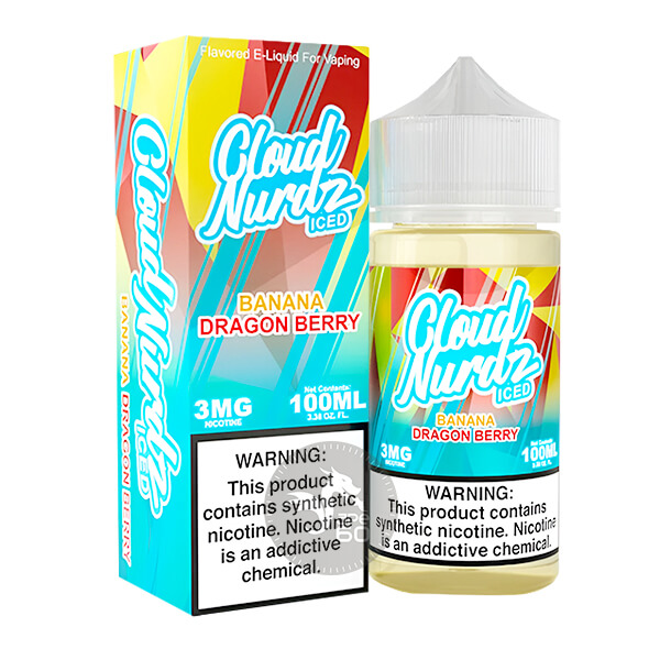 خرید جویس موز دراگون فروت یخ کلود نوردز (100میل) CLOUD NURDZ ICED BANANA DRAGON BERRY
