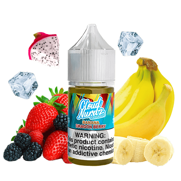 خرید سالت موز دراگون فروت یخ کلود نوردز (30میل) CLOUD NURDZ ICED BANANA DRAGON BERRY