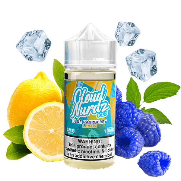 خرید جویس تمشک لیمو یخ کلود نوردز (100میل) CLOUD NURDZ ICED BLUE RASPBERRY LEMON