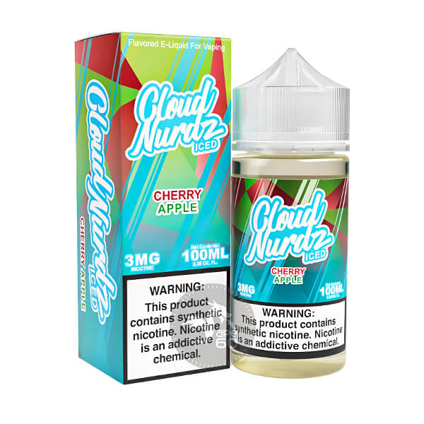 خرید جویس گیلاس سیب یخ کلود نوردز (100میل) CLOUD NURDZ ICED CHERRY APPLE