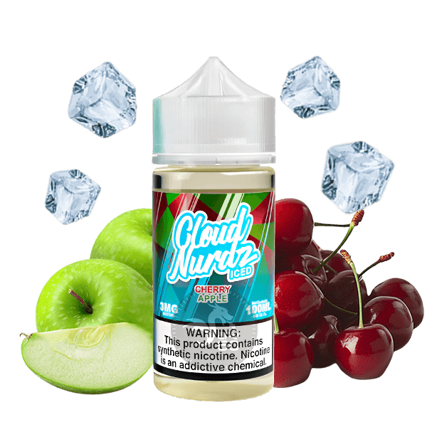 خرید جویس گیلاس سیب یخ کلود نوردز (100میل) CLOUD NURDZ ICED CHERRY APPLE