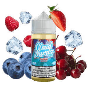 خرید جویس گیلاس تمشک یخ کلود نوردز (100میل) CLOUD NURDZ ICED CHERRY BERRY