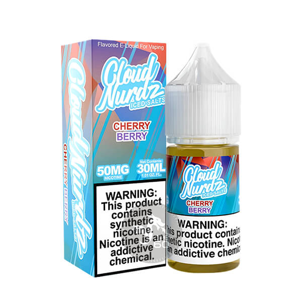 خرید سالت گیلاس تمشک یخ کلود نوردز (30میل) CLOUD NURDZ ICED CHERRY BERRY