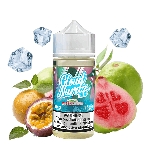 خرید جویس گواوا پشن فروت یخ کلود نوردز (100میل) CLOUD NURDZ ICED GUAVA PASSION FRUIT