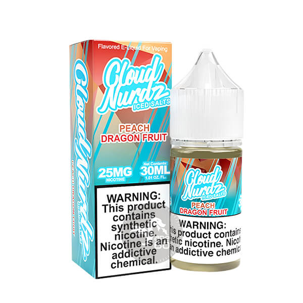 خرید سالت هلو دراگون فروت یخ کلود نوردز (30میل) CLOUD NURDZ ICED PEACH DRAGON FRUIT