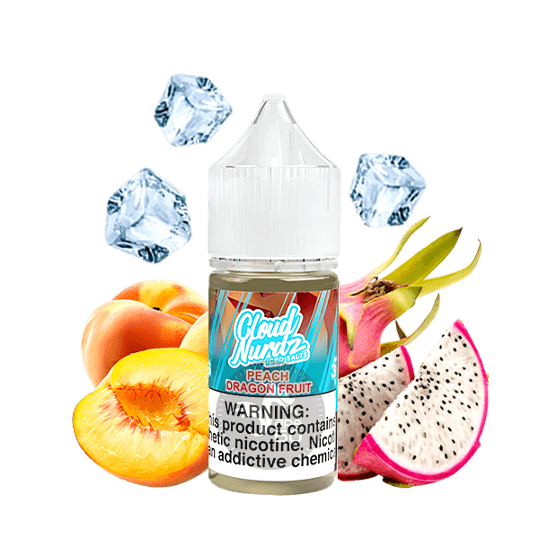 خرید سالت هلو دراگون فروت یخ کلود نوردز (30میل) CLOUD NURDZ ICED PEACH DRAGON FRUIT