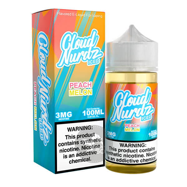 خرید جویس هلو ملون یخ کلود نوردز (100میل) CLOUD NURDZ ICED PEACH MELON