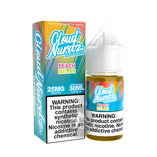 خرید سالت هلو ملون یخ کلود نوردز (30میل) CLOUD NURDZ ICED PEACH MELON