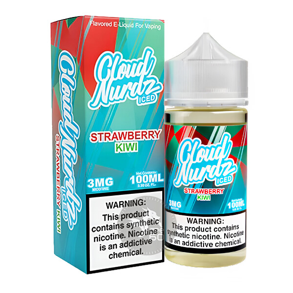 خرید جویس توت فرنگی کیوی یخ کلود نوردز (100میل) CLOUD NURDZ ICED STRAWBERRY KIWI