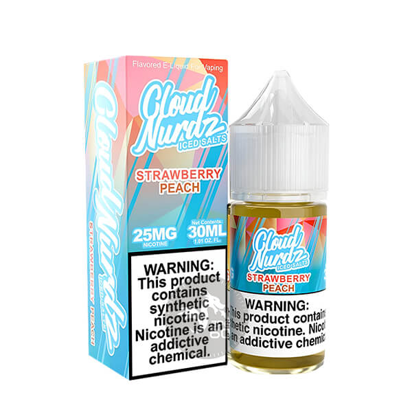 خرید سالت توت فرنگی هلو یخ کلود نوردز (30میل) CLOUD NURDZ ICED STRAWBERRY PEACH