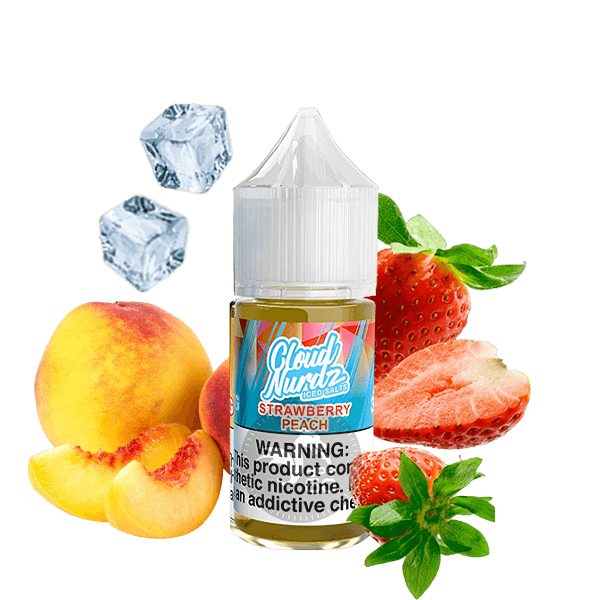 خرید سالت توت فرنگی هلو یخ کلود نوردز (30میل) CLOUD NURDZ ICED STRAWBERRY PEACH